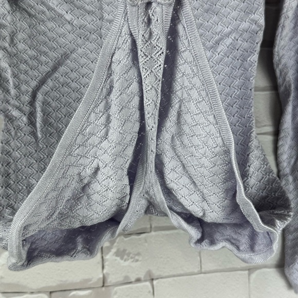 Abercrombie & Fitch Women’s Bodysuit Long Sleeve Squareneck Pointelle Lilac | S - Picture 7 of 11